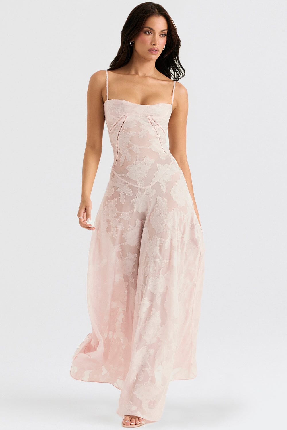 Serena - Vestido longo elegante para casamentos e eventos