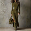 Lunori™ | Vestido longo de Mulher de camurça Alessia