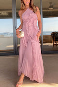 Rosé - Vestido Longo Plissado