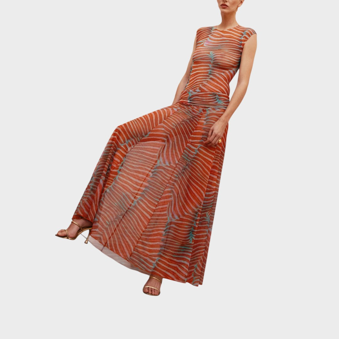 Fabiana - Body Elegante com Saia Comprida