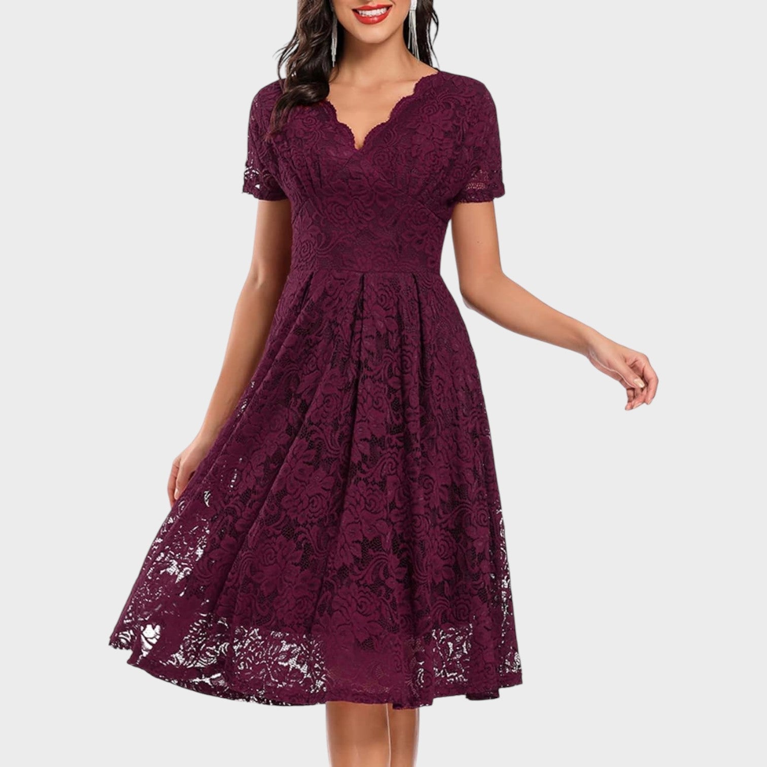 Mara - Vestido de Renda Floral