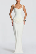 Leonor ❘ Vestido maxi com decote quadrado