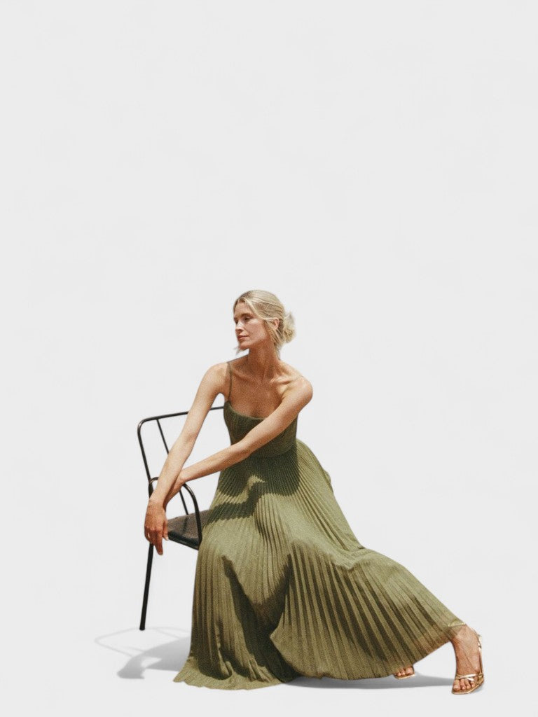 Melissa - Vestido Midi Plissado