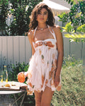 Arabella™ | Vestido curto de chiffon floral