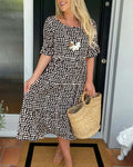 Blythea | Vestido de Muher midi casual com babados