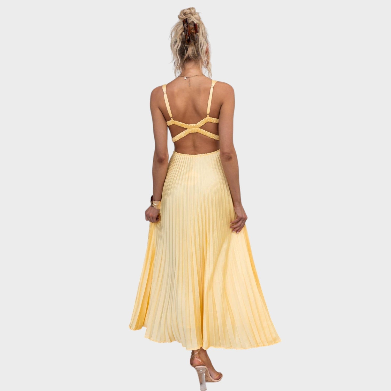 Camila - Vestido maxi amarelo