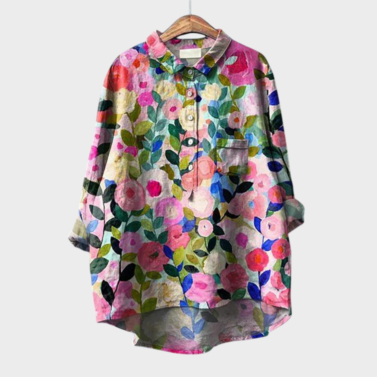 Flora - Camisa de linho de algodão