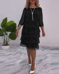 Auterelle | Vestido elegante com bolinhas