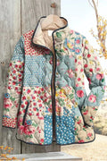 Beatriz | Casaco Acolchoado Estampado Floral Mulher Patchwork