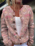Hebe | Cardigan elegante com estampa floral