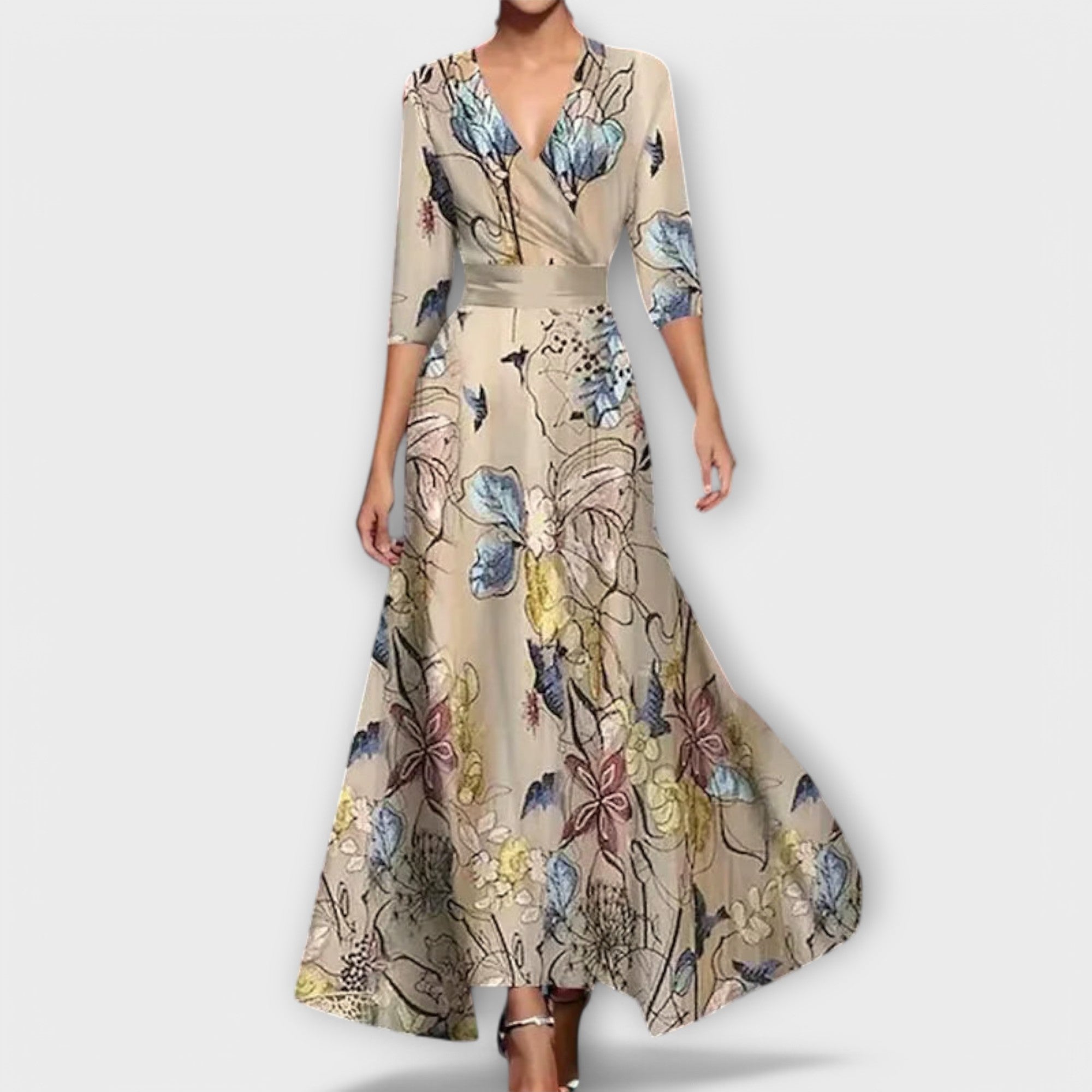 Inês - Vestido de senhora com manga elegante