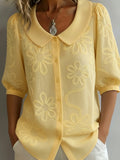 Aurélie — Blusa leve floral elegância natural para Mulher