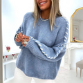 Daniela | Camisola de Malha Mulher Gola Redonda Manga Comprida