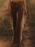 Daniela | Jeans Flare com Franjas Mulher Cintura Alta