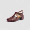 Diana | Sapatos Mary Jane Mulher Salto Bloco Tiras Entrelaçadas