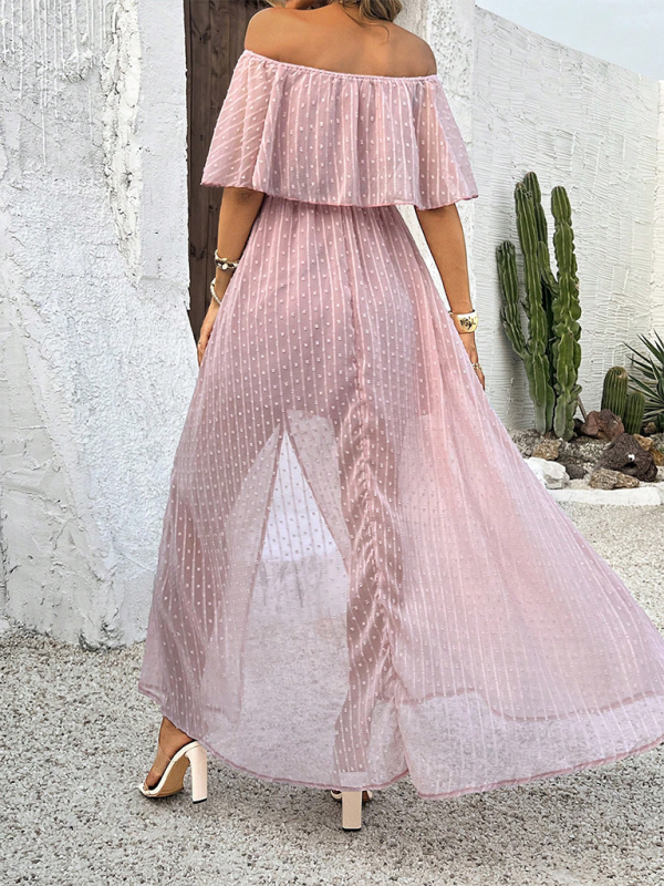 Beatriz - Vestido maxi com ombros à mostra