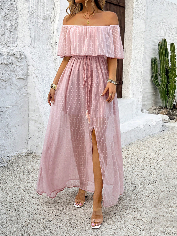 Beatriz - Vestido maxi com ombros à mostra
