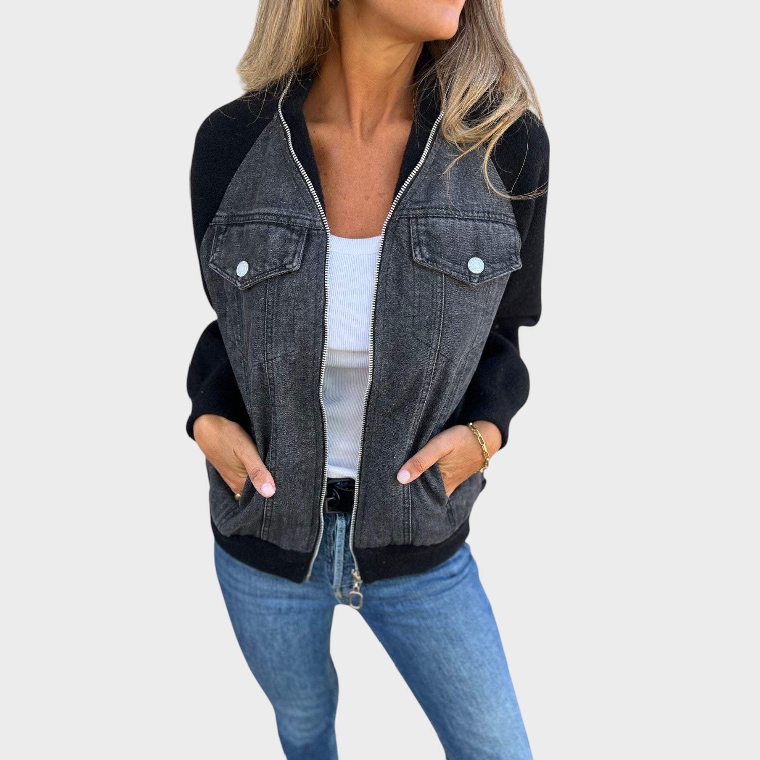 Bárbara - Casaco de ganga elegante