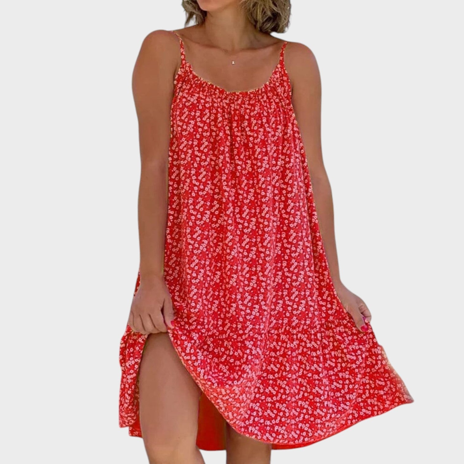 Rita - Vestido Floral com Alças Finas