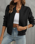 Lara | Bomber Acolchoada Mulher Fecho Completo Textura Matelassé