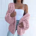 Mariana | Casaco de Malha Grosso Mulher Oversize Aberto