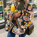 Matilde | Casaco Acolchoado Floral Mulher Puffer Estampado