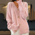 Núria | Cardigan de Malha Mulher Botões Decote V