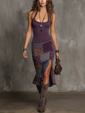 Selena | Vestido Boho Patchwork com Alças para Mulher