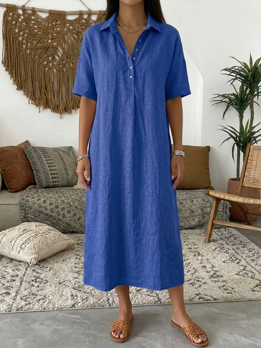 Ana | Vestido Polo em Linho e Algodão