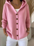 Rita | Cardigan de Malha com Capuz Mulher Fecho de Botões
