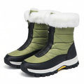 Sara | Botas de Neve Impermeáveis Mulher Forro Pelo Fecho Frontal