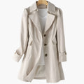 Sofia | Trench Coat Comprido Mulher Botões Gola Clássica