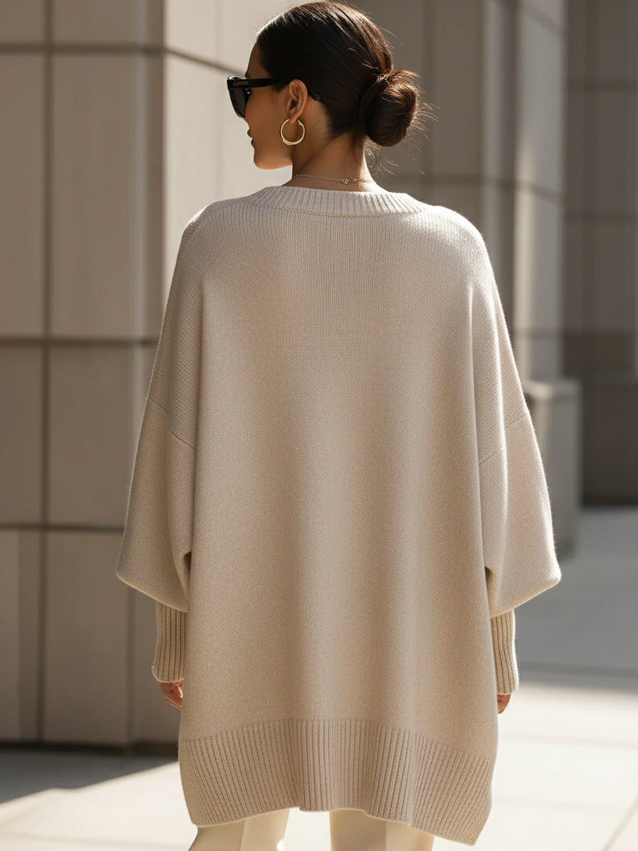 Anneta | Suéter poncho oversized para Mulher