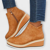 Mariana | Botas Elegantes e Confortáveis em Bege e Azul Escuro, do 35 ao 43