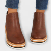 Mariana | Botas Elegantes e Confortáveis em Bege e Azul Escuro, do 35 ao 43