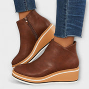 Mariana | Botas Elegantes e Confortáveis em Bege e Azul Escuro, do 35 ao 43