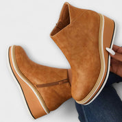 Mariana | Botas Elegantes e Confortáveis em Bege e Azul Escuro, do 35 ao 43