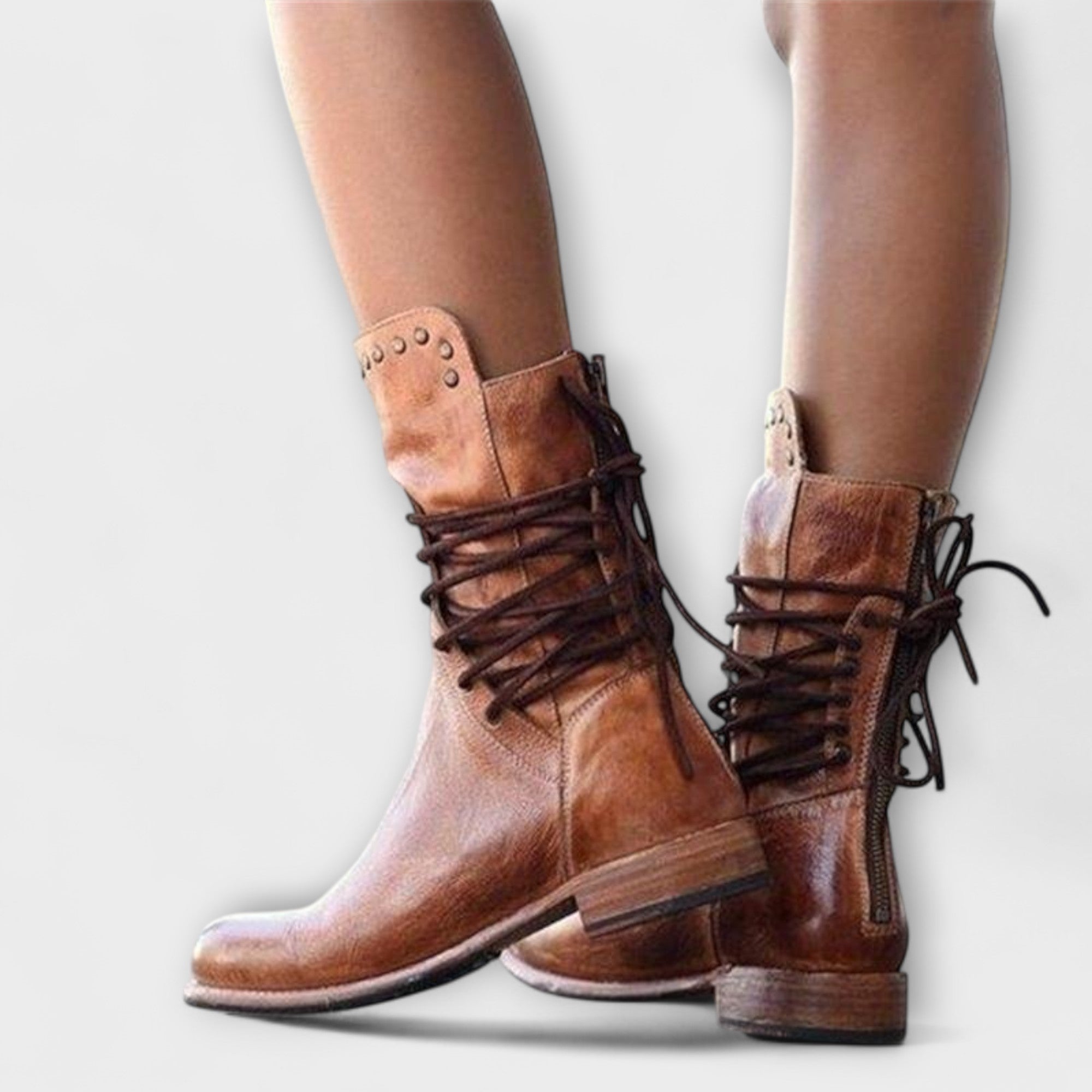 Isabel | Botas de Cano Alto em Castanho e Preto, do 34 ao 43
