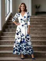 Andrea - Vestido Midi com Decote Cruzado