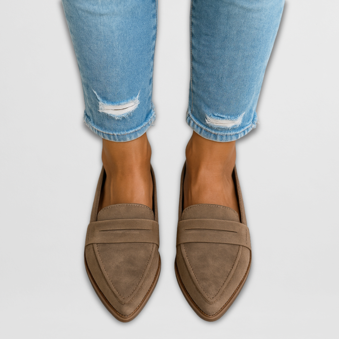Andresa | Mocassins de Camurça Macia em Castanho e Cinzento, do 35 ao 44