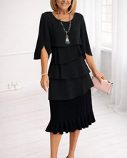 Margaret | Vestido Midi com Volantes para Mulher