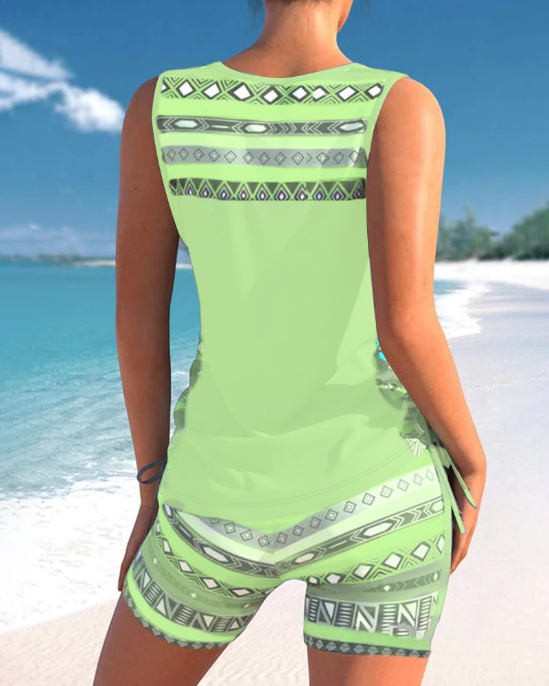 Márcia - Tankini com estampado geométrico
