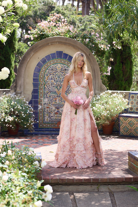 Serena | Vestido Pêssego Rug para Mulher