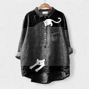 Elisabete - Camisa com padrões para senhora