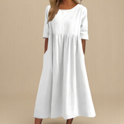 Minea - Vestido de algodão arejado