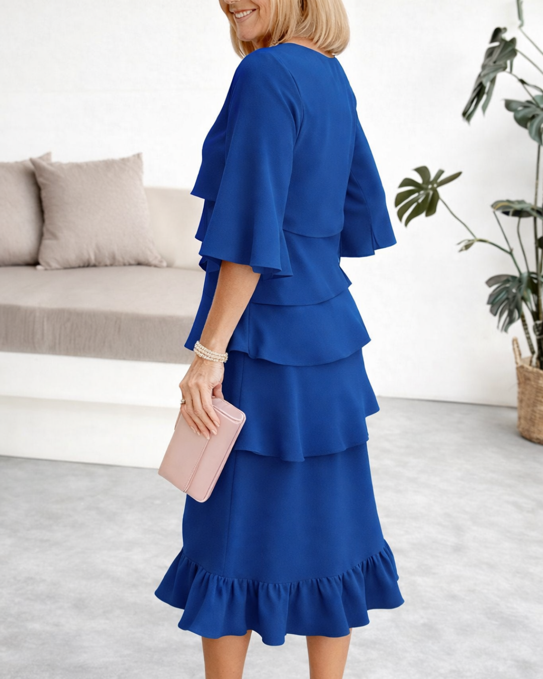 Margaret | Vestido Midi com Volantes para Mulher