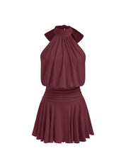 Griselda - Minivestido sem mangas com gola alta e lenço para Mulher