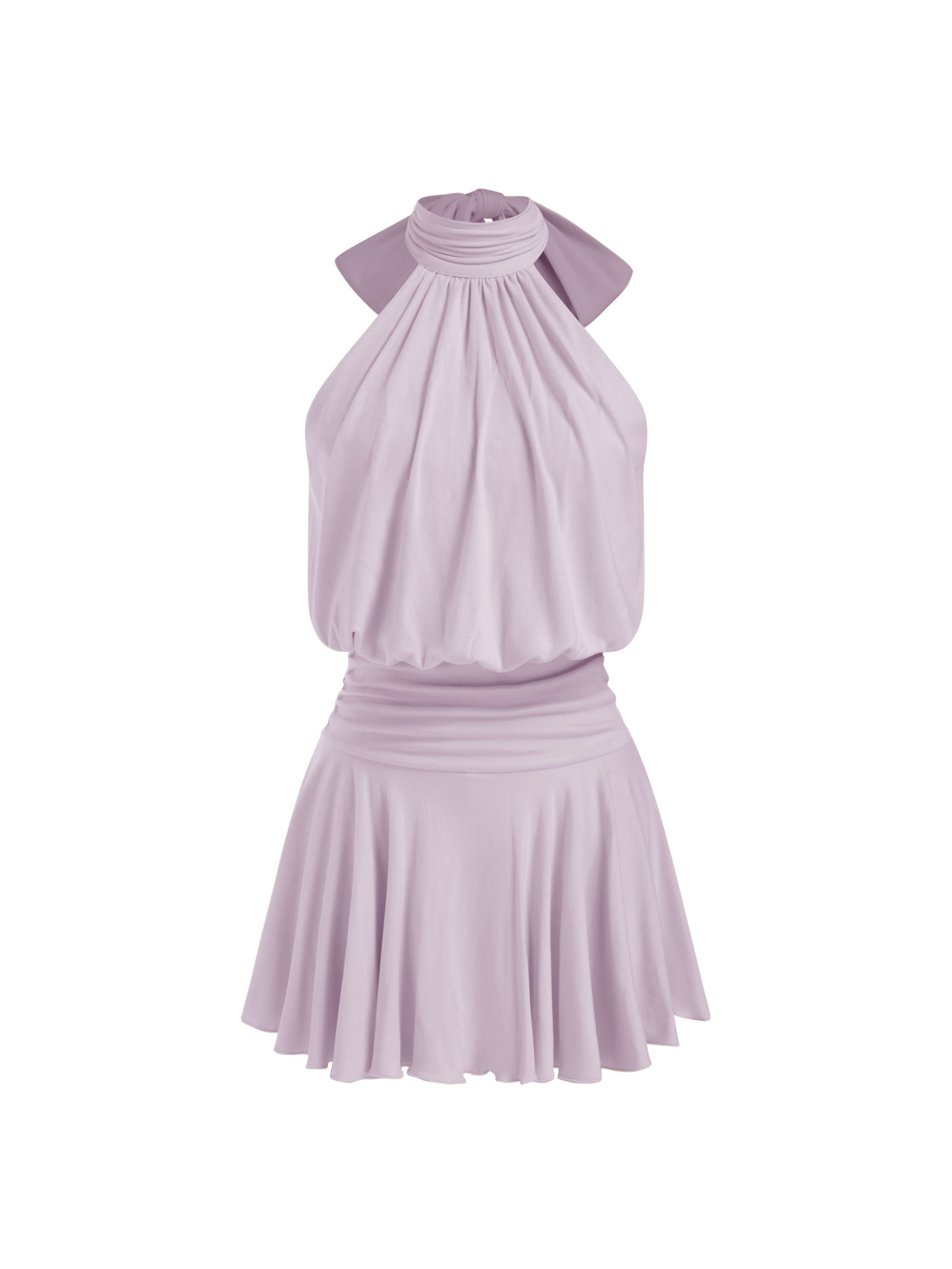 Griselda - Minivestido sem mangas com gola alta e lenço para Mulher