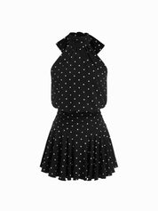 Griselda - Minivestido sem mangas com gola alta e lenço para Mulher