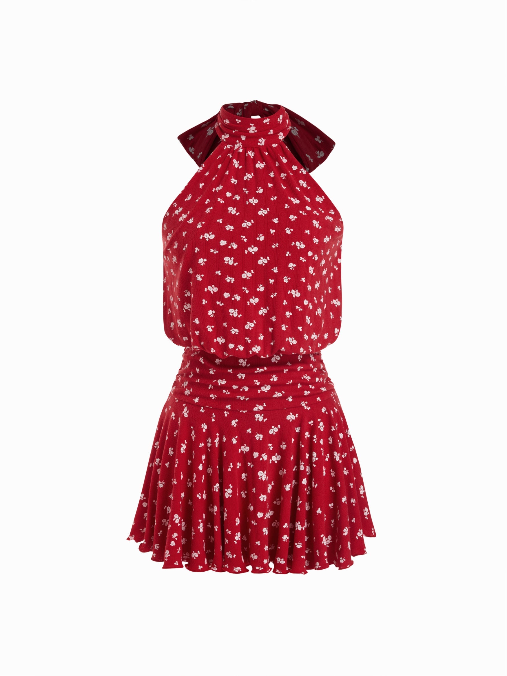 Griselda - Minivestido sem mangas com gola alta e lenço para Mulher